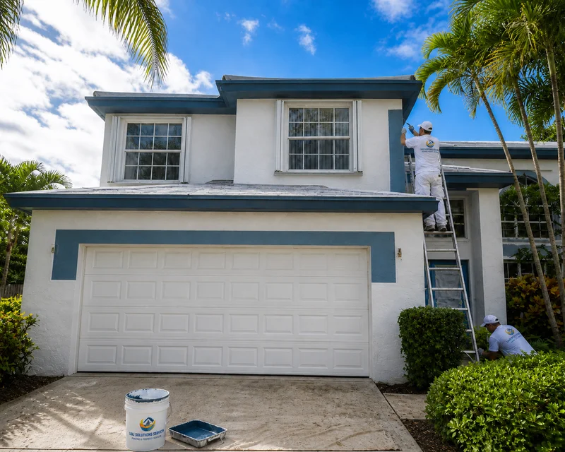 Exterior of a freshly painted home