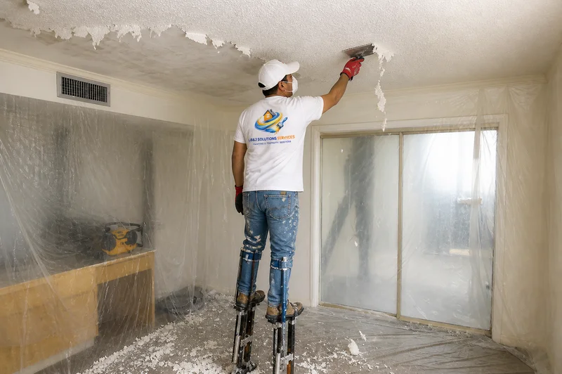 Smooth ceiling after popcorn removal